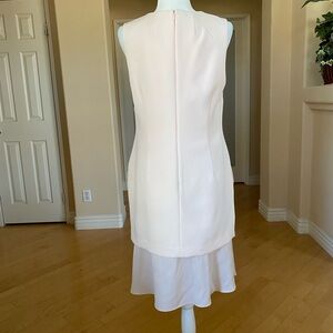 Alfani Light Pink Comfortable Fit Midi Dress Sleeveless Crew Neck